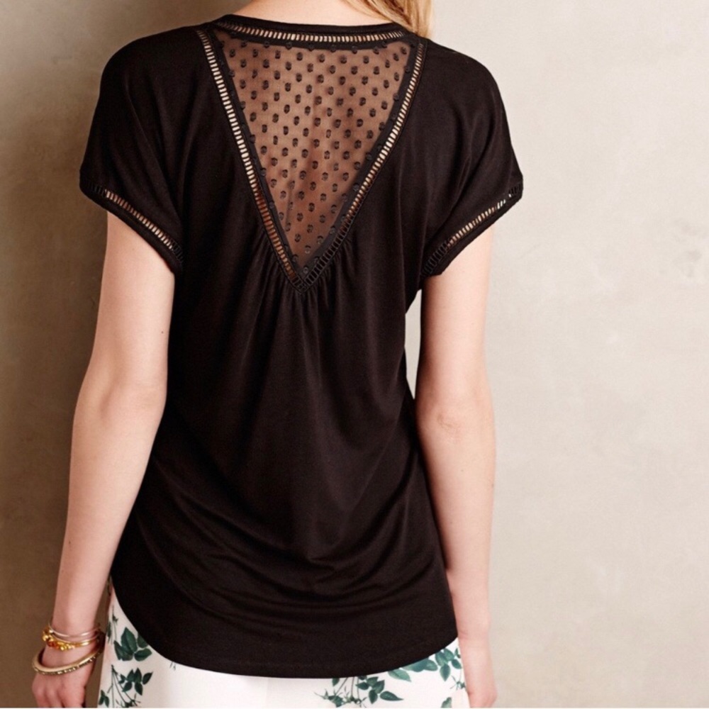 EUC Anthro Sheer Back Top - Picture 1 of 8